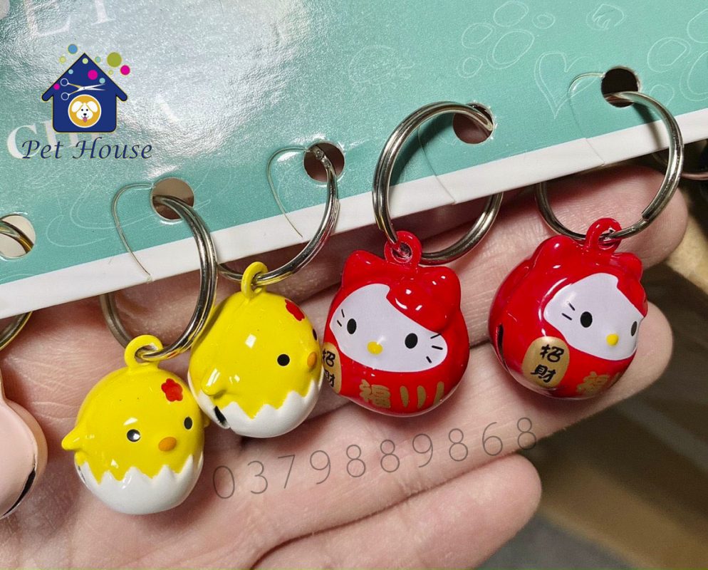 Chuông đeo cổ chó mèo nhiều hình dễ thương